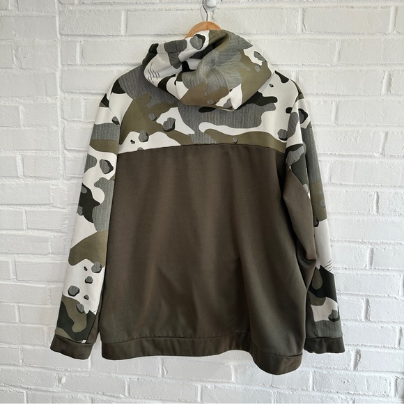 Nike Fleece Hoodie Men's Size XL Green Camo Pullover Sweatshirt Dri Fit BV2740 - Picture 6 of 8